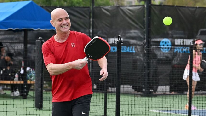 Andre Agassi made his debut in the US Open Pickle Ball Championship