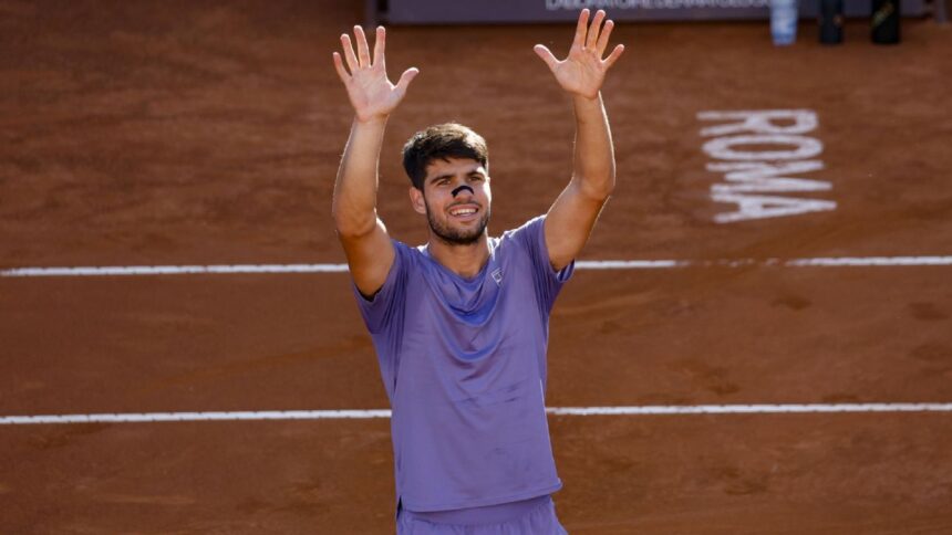 Carlos Alcaraz advances to his first Italian Open Final