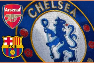 Chelsea FC logo close up