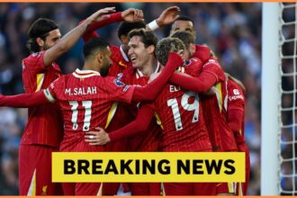 Liverpool players celebrating