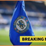 Chelsea logo on corner flag