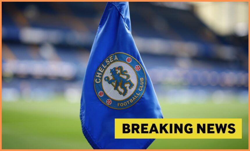 Chelsea logo on corner flag
