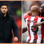 Mikel Arteta and Bryan Mbeumo