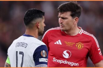 Video: Man United and Tottenham stars clash fiercely after Europa League final