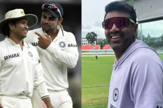 Virat Kohli, Sachin Tendulkar and Ravichandran Ashwin