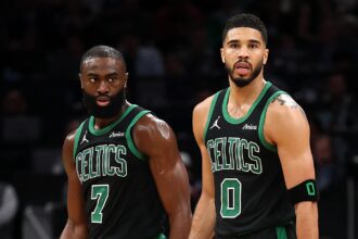Jalen Brown has a short but sweet message to Jason Tatum after a huge Game 5 victory for the Boston Celtics.