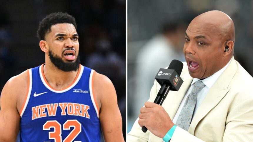 Karl Anthony Towns responds as Charles Berkley confronts him about an important issue in his face, saying, "You're...".
