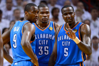 Kevin Durant issues a four-word response to Kendrick Perkins, who claims he "locked" Dirk Nowitzki and Tony Parker for OKC Thunder