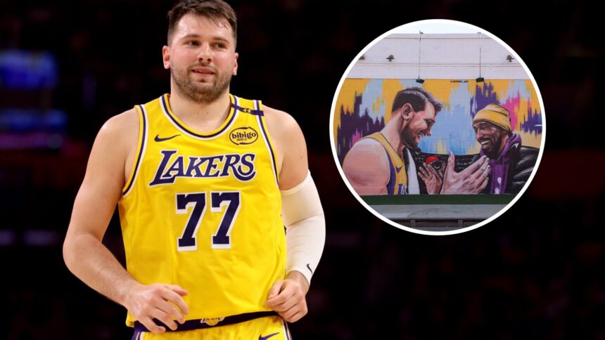 La Lakers fans love how Luka Doncic's $5,000 donation helped recover from the important Kobe Bryant Art