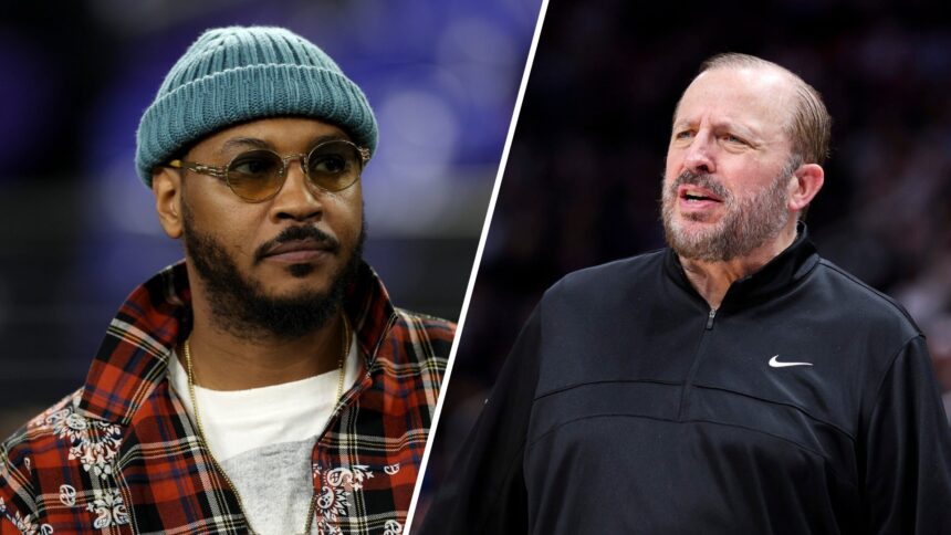 "My Standards"...Carmelo Anthony has a clear response to the possibility of Tom Thibodeau's work with the Knicks