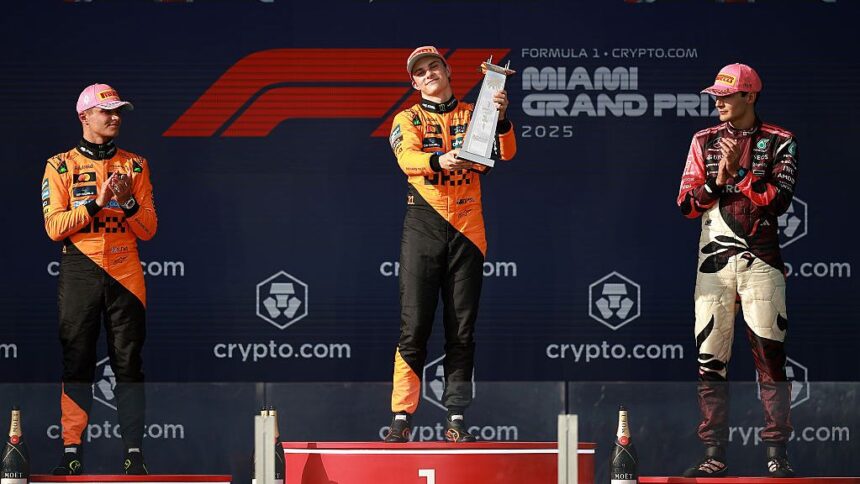 Piastri won 3 peats in the Miami Grand Prix victory