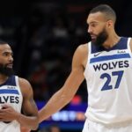 Rudy Gobert and Mike Conley pic