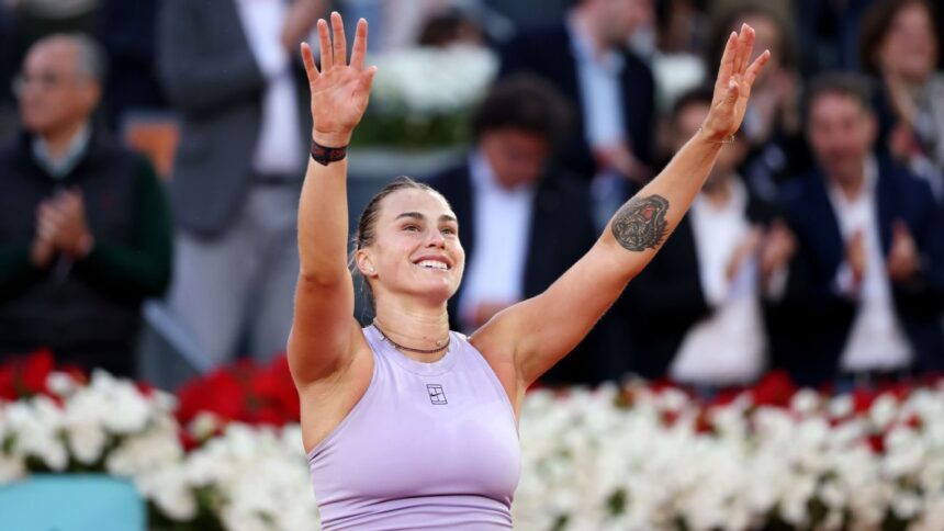 Sabalenka tops Gouf in straight set for the third Madrid Open title