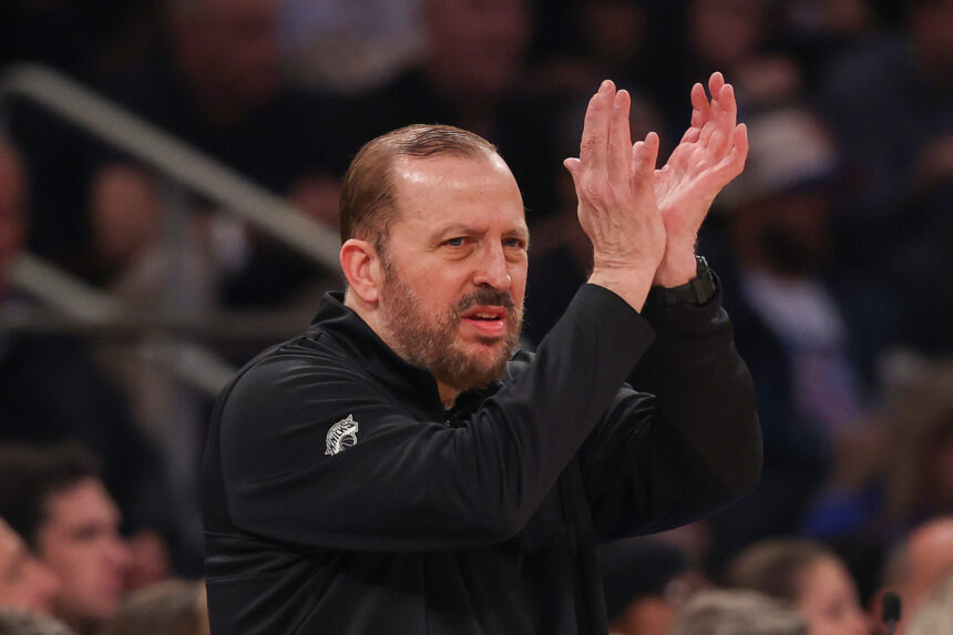 Tom Thibodeau talks about the New York Knicks' NBA Championship goal after eliminating the Boston Celtics.
