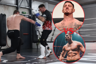 Watch: UFC’s Tom Aspinall Teams Up with Kickboxing King Rico Verhoeven for the Iron Gut Challenge