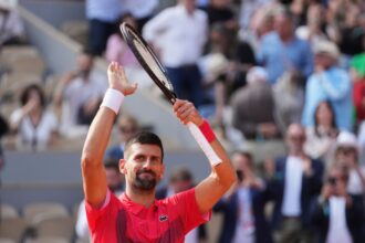 Djokovic beats Nolly with his 100th career French open victory