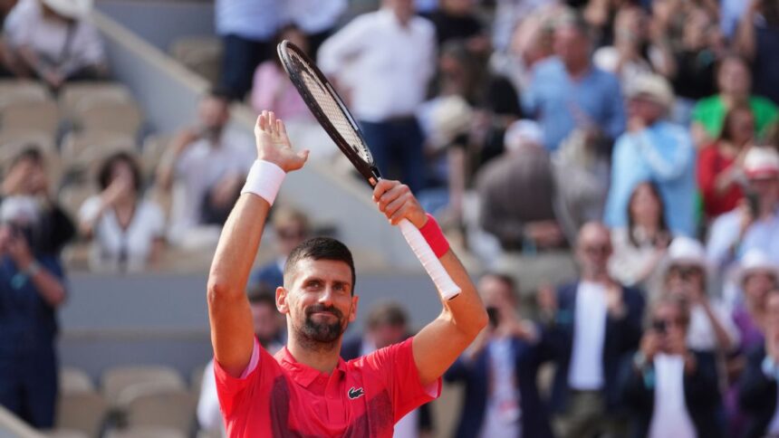 Djokovic beats Nolly with his 100th career French open victory