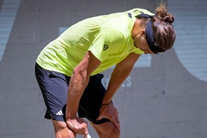 Alexander Zverev vomits, gathering for Hare's victory