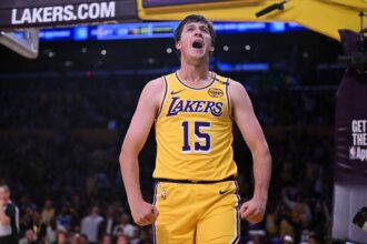 Austin named the LA Lakers breakout player over the 2025-26 season and asked why he wasn't in court