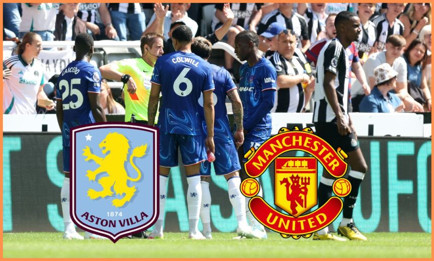 Nicolas Jackson is sent off for Chelsea against Newcastle