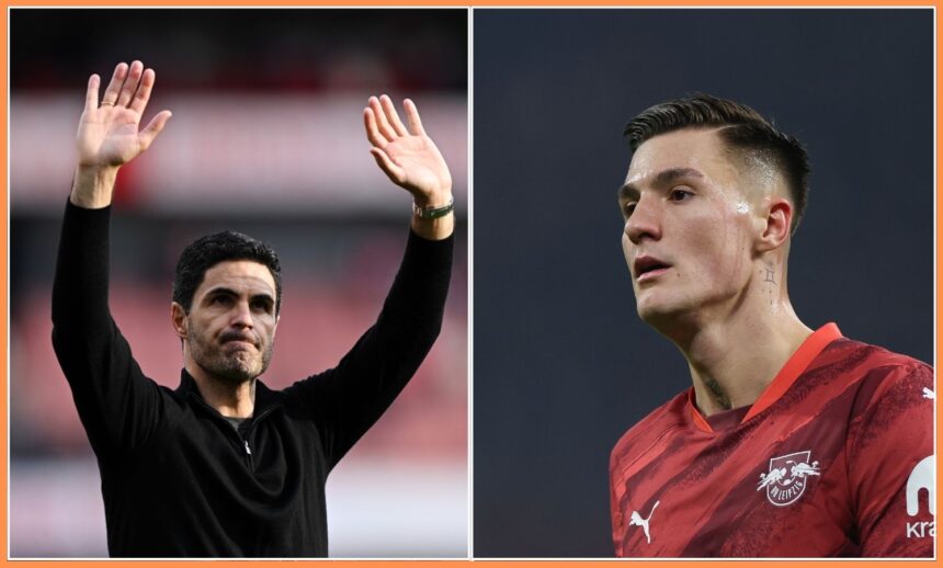 Mikel Arteta and Benjamin Sesko