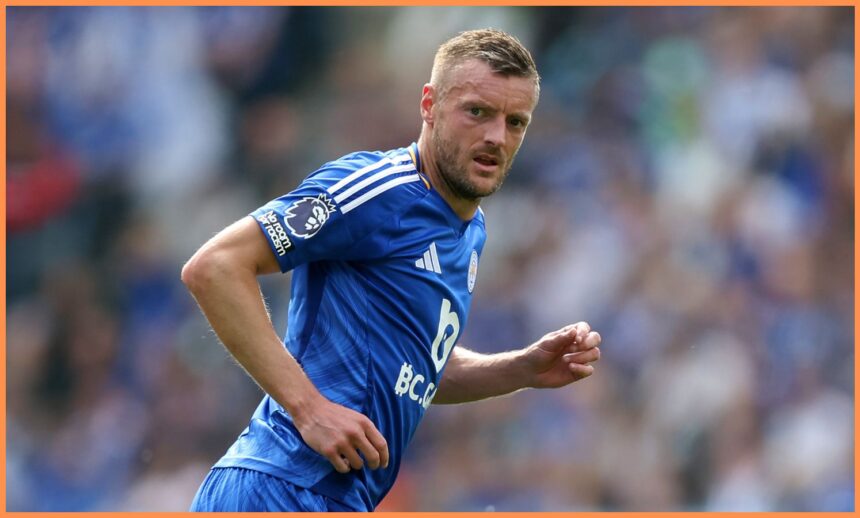 Jamie Vardy in action for Leicester City
