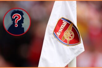 Arsenal logo at the Emirates Stadium