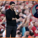 Arsenal manager Mikel Arteta during the 2-2 draw with Liverpool at Anfield