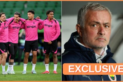 Jadon Sancho and Jose Mourinho