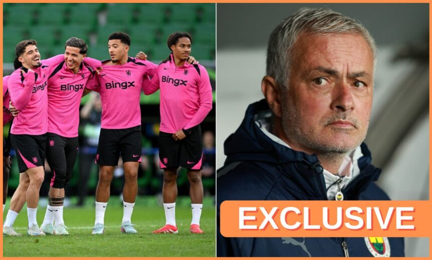 Jadon Sancho and Jose Mourinho