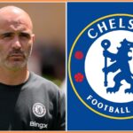 Enzo Maresca and the Chelsea FC logo