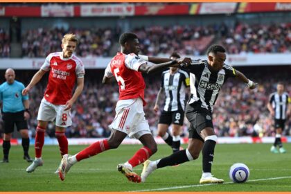 Thomas Partey in action for Arsenal against Newcastle