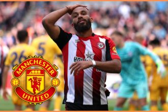 Bryan Mbeumo of Brentford reacts