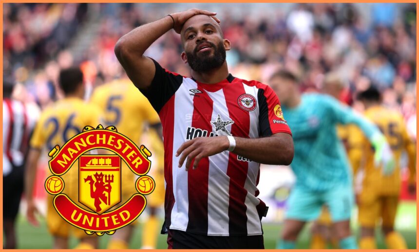 Bryan Mbeumo of Brentford reacts