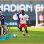 Jonathan David in action for Canada