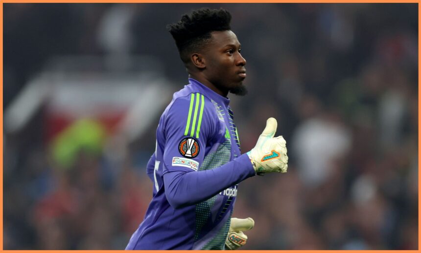 Andre Onana in action at Man United
