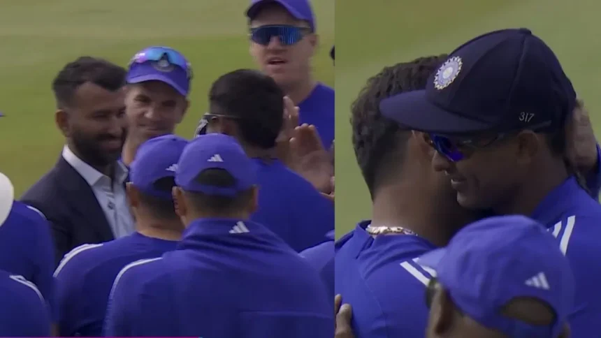 Cheteshwar Pujara Hands Test Cap To Sai Sudharsan