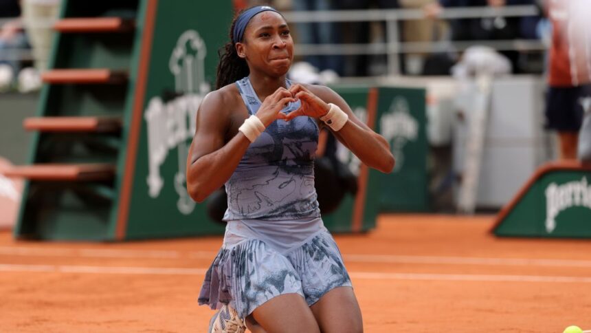 Coco Gauff wins the French Open with Aryna Sabalenka as the top of the three sets