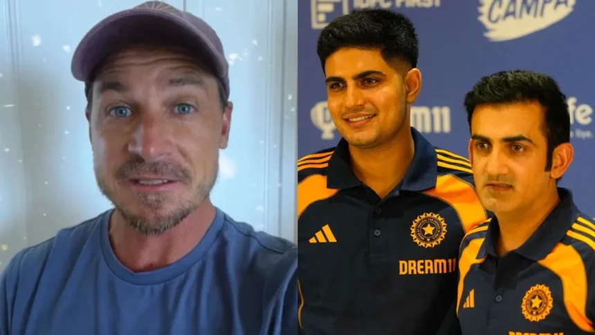 Dale Steyn, Shubman Gill and Gautam Gambhir of India