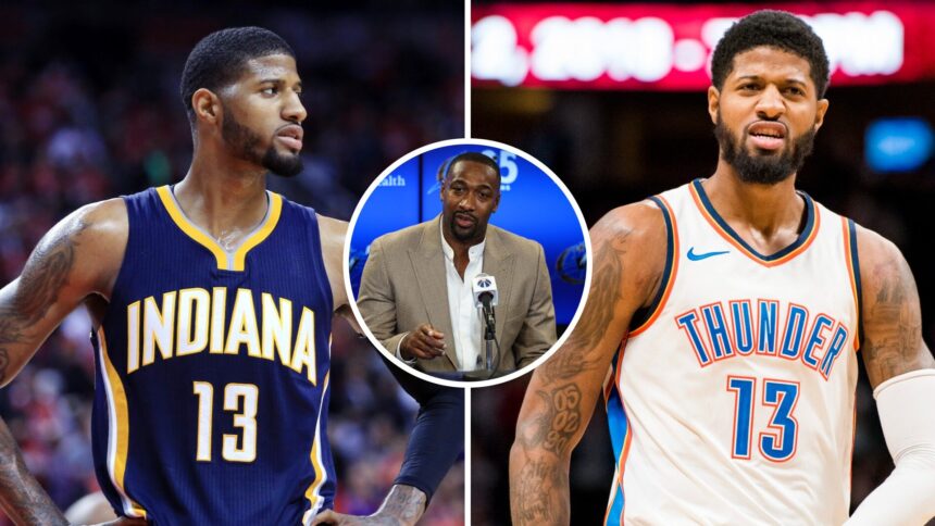Gilbert Arena puts different spins on Paul George trades for the Indiana Pacers and Oklahoma City Thunder