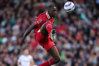 Ibrahima Konate in action for Liverpool against Fulham
