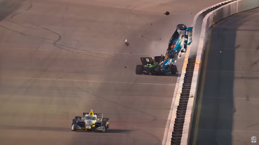 Josef New Garden escapes a terrifying air crash with Gateway Indy Car Round