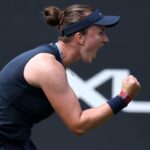 Krejcikova saves match points again to survive in Eastbourne