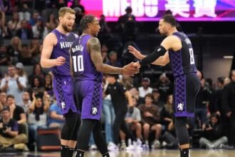 Sabonis DeRozan and LaVine pic