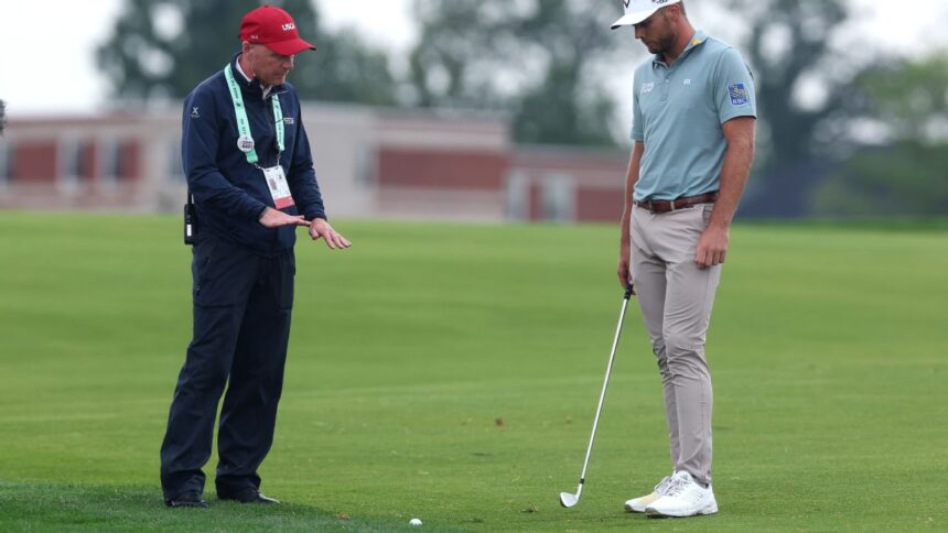 Sam Burns refused casual water relief, double bogey 15 US Open