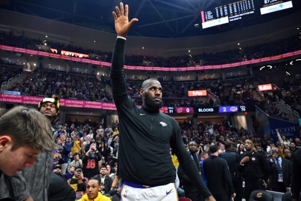 Send LeBron James home to the Cleveland Cavaliers and create a three-team trade to end his La Lakers journey