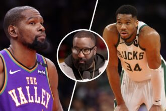 The New York Knicks have a question to answer to Kevin Durant. It's not relevant for Giannis, Kendrick Perkins argues