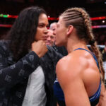 Amanda Nunes and Kayla Harrison staredown, UFC 316