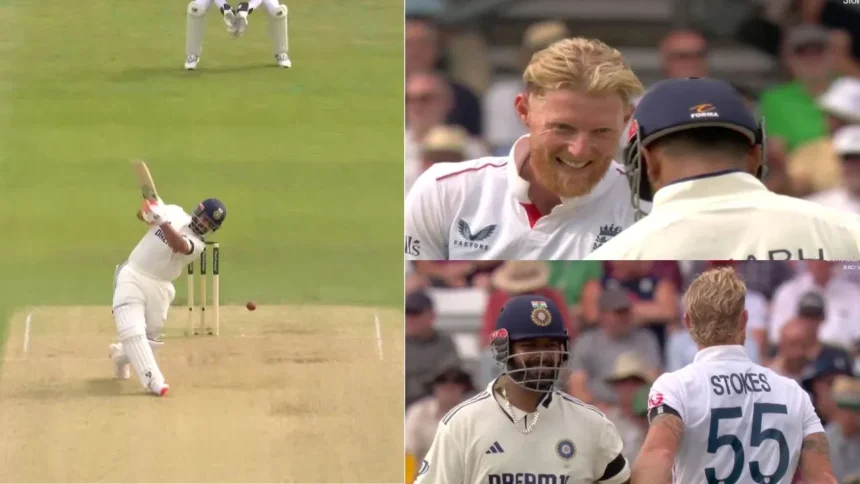 Watch Rishabh Pant Slaps Ben Stokes With Bold 4 Leaves ENG Captain Gobsmacked Moments Later Wild Banter Erupts