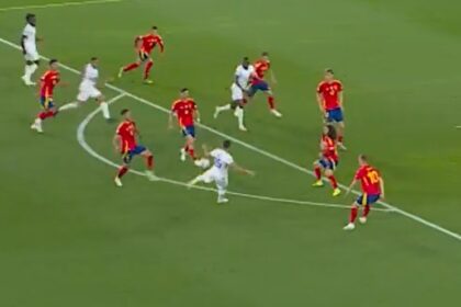 Manchester City's Target Rayangelki wins a great volley in the semi-finals against Spain in the French Nations League (Video)